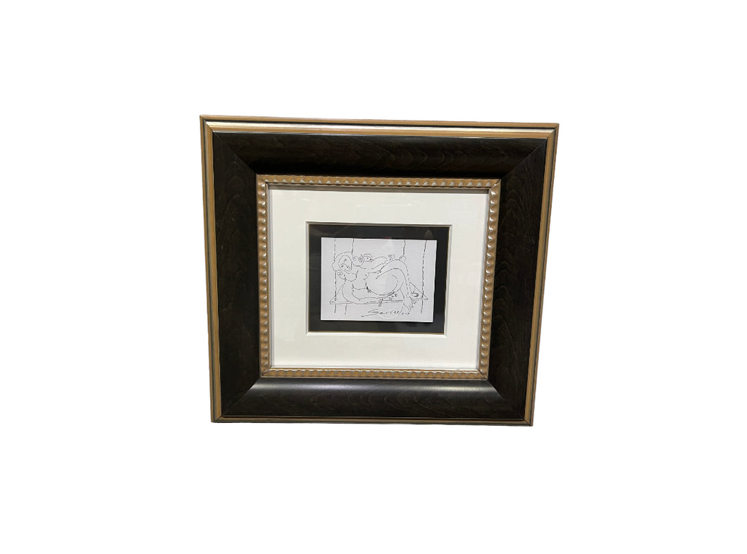 Framed Pen & Ink Drawing by R.G. Serrano, 2007, Original