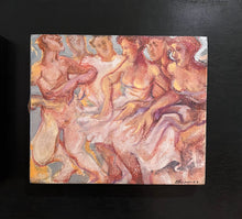 Load image into Gallery viewer, Mounted Acrylic on Paper, Mounted on Wood, Las Rumbas en Plata, Gloria Lomas, Original Art
