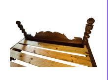 Load image into Gallery viewer, Antique Carved Italian Walnut Clawfoot European Queen Sized Bed
