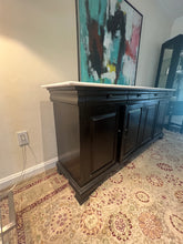 Load image into Gallery viewer, Victoria&#39;s Armoire Marble Top Buffet Table/Sideboard/Credenza
