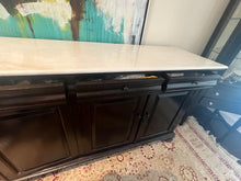 Load image into Gallery viewer, Victoria&#39;s Armoire Marble Top Buffet Table/Sideboard/Credenza
