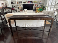 Load image into Gallery viewer, Faux Leather Top Console Table
