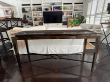 Load image into Gallery viewer, Faux Leather Top Console Table
