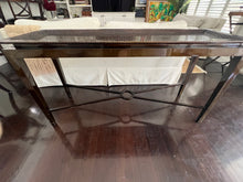 Load image into Gallery viewer, Faux Leather Top Console Table
