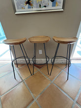 Load image into Gallery viewer, West Elm Alden Swivel Counter Stools in Mango Wood - Set of 3
