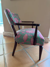 Load image into Gallery viewer, Antique Palm Beach Chic Upholstered Accent Chair
