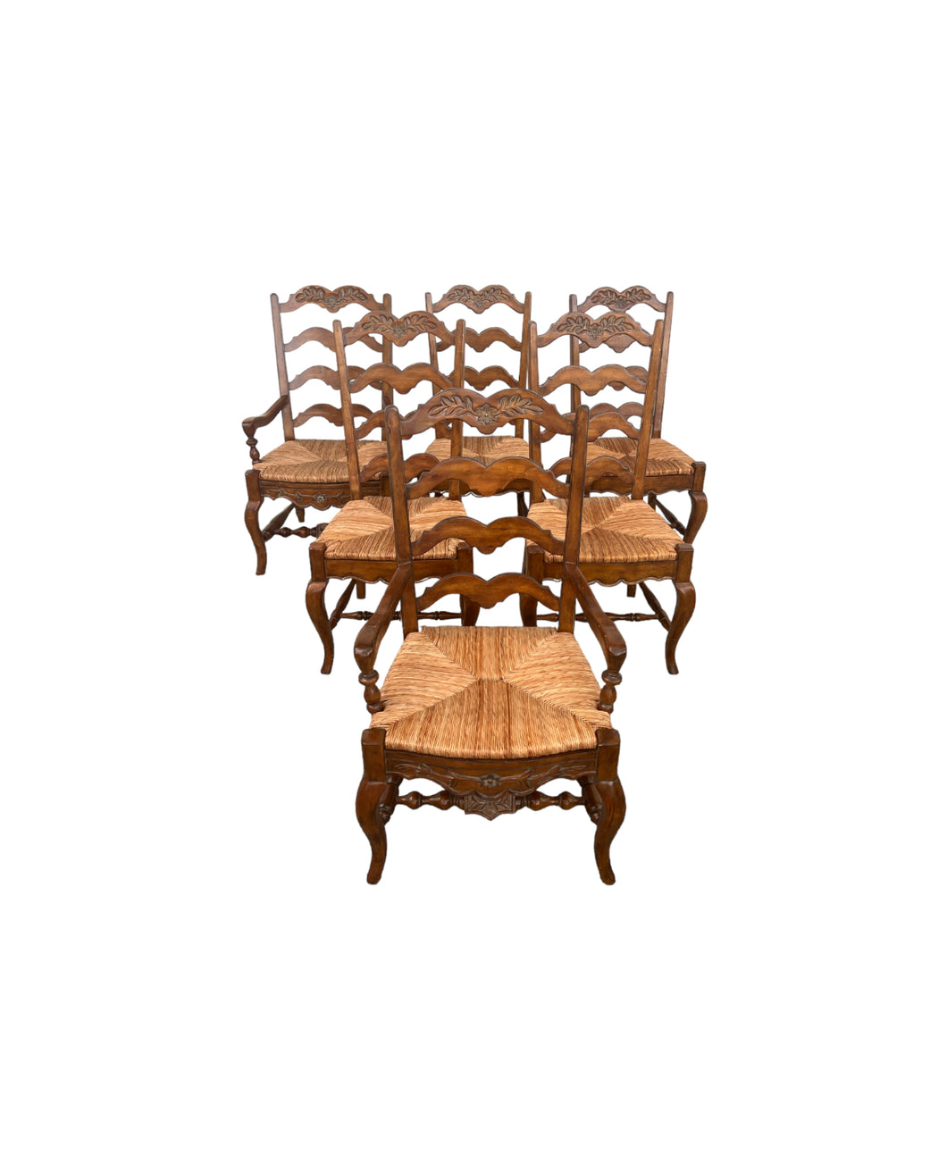 Lexington French Country Ladder Back Dining Chairs - set of 6 chairs