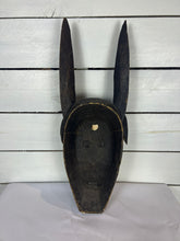 Load image into Gallery viewer, Vintage Hand Carved African Tribal Mask with Large Horns
