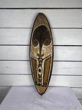 Load image into Gallery viewer, Vintage Hand Carved African Tribal Mask - Surfboard Shape
