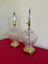 Load image into Gallery viewer, 1990s Vintage Bohemia Crystal Table Lamps - Set of Two
