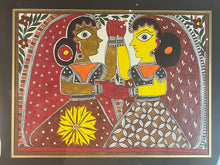 Load image into Gallery viewer, Baua Devi Mithila/Madhubani Painting - Woman Sharing Power
