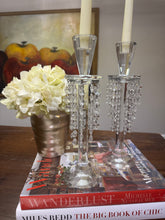 Load image into Gallery viewer, Vintage Shannon Barcelona Collection Lead Crystal Tapered Candle Holder with Drop Prisms - Set of 2
