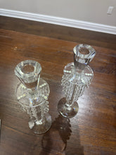 Load image into Gallery viewer, Vintage Shannon Barcelona Collection Lead Crystal Tapered Candle Holder with Drop Prisms - Set of 2
