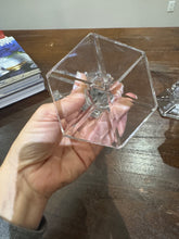 Load image into Gallery viewer, Vintage Hexagon Base Crystal Candle Sticks - Set of 2
