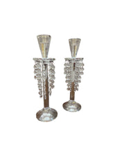 Load image into Gallery viewer, Vintage Shannon Barcelona Collection Lead Crystal Tapered Candle Holder with Drop Prisms - Set of 2
