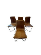 Load image into Gallery viewer, West Elm Slope Leather Dining Chairs - Set of 4
