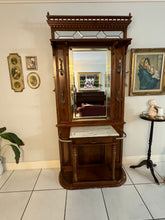 Load image into Gallery viewer, Vintage Edwardian Style Hall Tree/Umbrella Stand with Mirror / Entrance Table / Foyer Table
