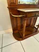 Load image into Gallery viewer, Vintage Edwardian Style Hall Tree/Umbrella Stand with Mirror / Entrance Table / Foyer Table
