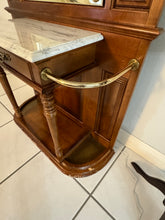 Load image into Gallery viewer, Vintage Edwardian Style Hall Tree/Umbrella Stand with Mirror / Entrance Table / Foyer Table
