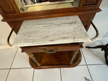 Load image into Gallery viewer, Vintage Edwardian Style Hall Tree/Umbrella Stand with Mirror / Entrance Table / Foyer Table
