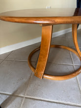 Load image into Gallery viewer, 1940s MCM Leo Jiranek by Heywood-Wakefield Round Coffee Table with Lazy Susan, Maple Finish
