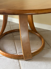 Load image into Gallery viewer, 1940s MCM Leo Jiranek by Heywood-Wakefield Round Coffee Table with Lazy Susan, Maple Finish
