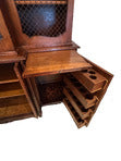 Load image into Gallery viewer, 19th Century British Breakfront China Cabinet with Copper Details
