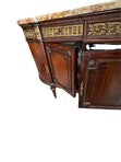 Load image into Gallery viewer, French Louis XVI Mahogany Sideboard / Server / Buffet / Credenza with Mirror, Marble Top and Bronze Details c. 1890-1900
