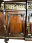 Load image into Gallery viewer, French Louis XVI Mahogany Sideboard / Server / Buffet / Credenza with Mirror, Marble Top and Bronze Details c. 1890-1900
