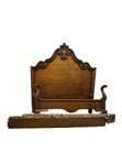 Load image into Gallery viewer, Century Furniture Queen Size Bedframe with Attached Ruffled Skirt
