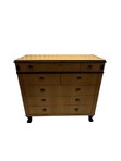 Load image into Gallery viewer, Baker Furniture Biedermeier Style Tiger Maple Commode Chest of Drawers
