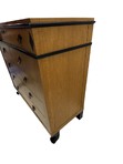 Load image into Gallery viewer, Baker Furniture Biedermeier Style Tiger Maple Commode Chest of Drawers
