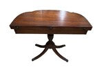 Load image into Gallery viewer, Early 1900s Duncan Phyfe Style Mahogany Folding Game Table with Brass Claw Feet
