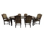 Victorian Carved Mahogany Clawfoot Extension Table with 6 Upholstered Chairs