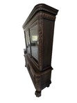 Load image into Gallery viewer, Victorian Carved Walnut Clawfoot Curio China Cabinet Bookcase - Zipfel Furniture
