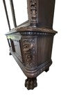 Load image into Gallery viewer, Victorian Carved Walnut Clawfoot Curio China Cabinet Bookcase - Zipfel Furniture
