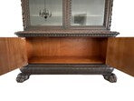 Load image into Gallery viewer, Victorian Carved Walnut Clawfoot Curio China Cabinet Bookcase - Zipfel Furniture
