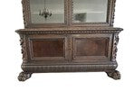 Load image into Gallery viewer, Victorian Carved Walnut Clawfoot Curio China Cabinet Bookcase - Zipfel Furniture
