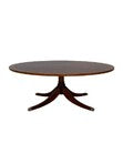 Vintage Ethan Allen Newport Collection Mahogany Oval Coffee Table