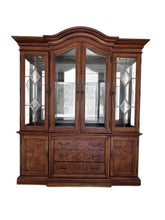 Load image into Gallery viewer, Thomasville Vintage Burlwood Breakfront China Cabinet
