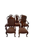 Load image into Gallery viewer, Thomasville Vintage British Gentry Burl Oak Dining Chairs - Set of 8
