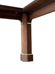 Load image into Gallery viewer, Vintage 1970s Milo Baughman Style Retro Square Coffee Table in Burlwood with Gold Accents
