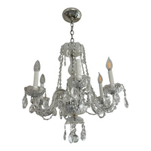 Load image into Gallery viewer, Vintage 1960s Crystal Chandelier - 6 Arm
