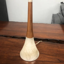 Load image into Gallery viewer, Vintage Mid-century Modern Alabaster and Wood Table Lamp
