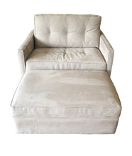 Load image into Gallery viewer, Suede Arm Chair with Ottoman &amp; Twin Sleeper Sofa
