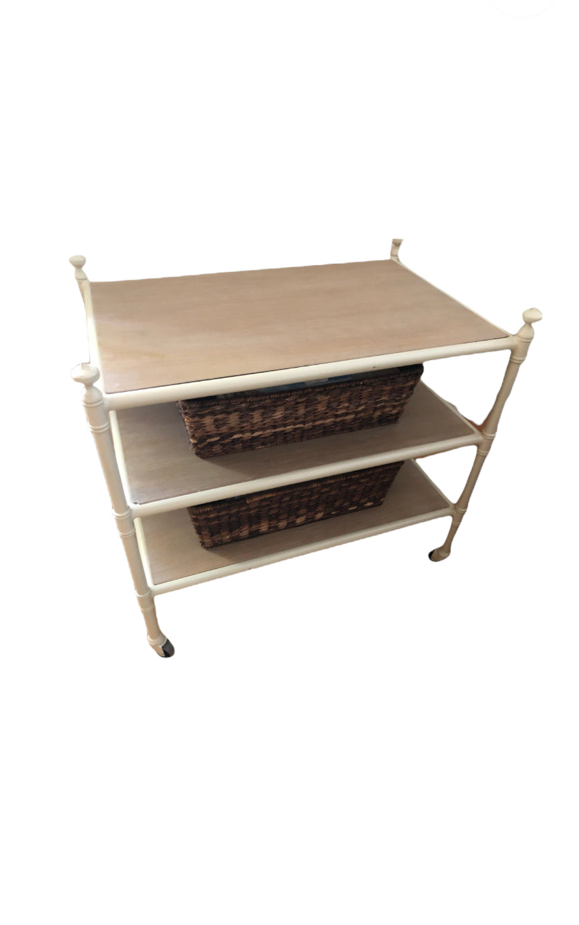 Beverage Cart, Bar Cart or Side Table on Wheels