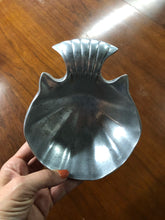 Load image into Gallery viewer, Small Pewter Shell Bowl, Catch-All, Soap Dish, Jewelry and Keys bowl
