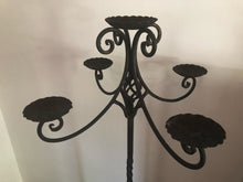 Load image into Gallery viewer, Wrought Iron 5 Arm Floor Candelabra
