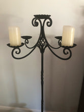 Load image into Gallery viewer, Wrought Iron 5 Arm Floor Candelabra
