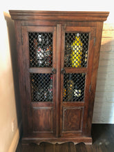 Load image into Gallery viewer, Rustic French Country Chicken Wire Bar Cabinet
